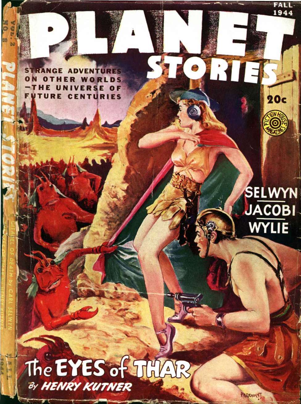 Comic Book Cover For Planet Stories v2 8 - The Eyes of Thar - Henry Kuttner