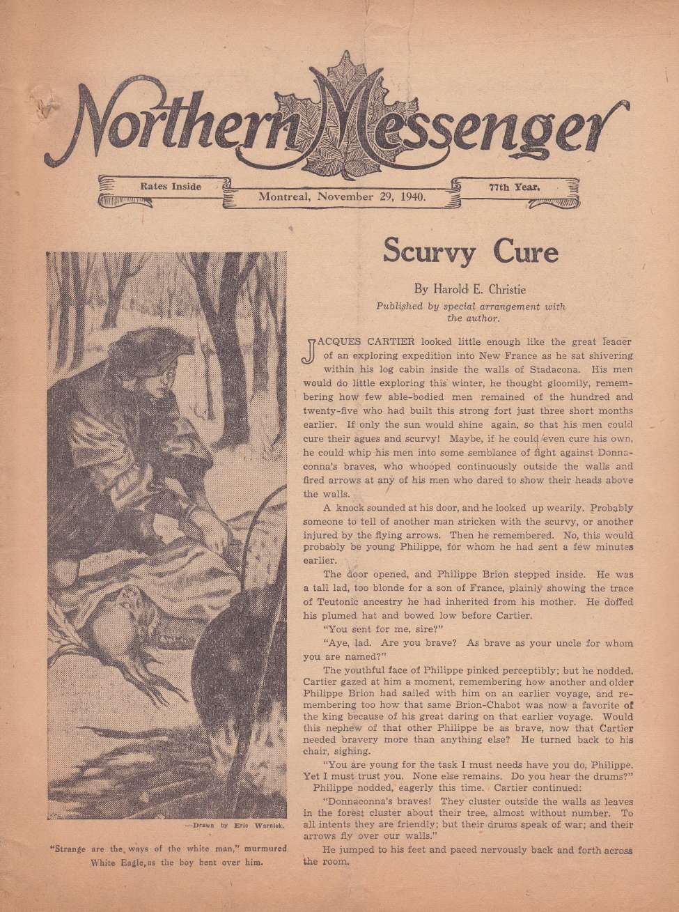 Comic Book Cover For Northern Messenger (1940-11-29)
