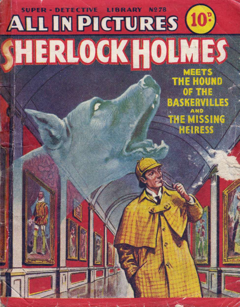 Comic Book Cover For Super Detective Library 78 - Sherlock Holmes and the Hound of the Baskervilles