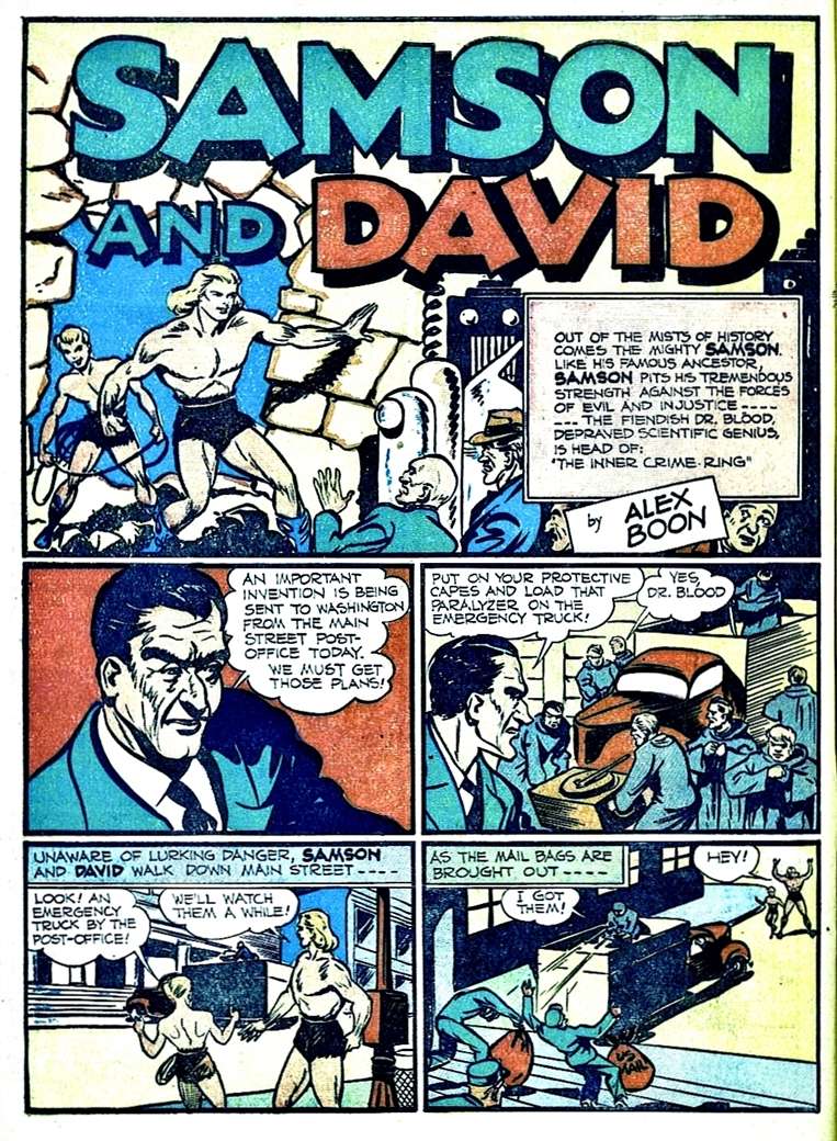 Comic Book Cover For Samson and David - The Big 3 Years