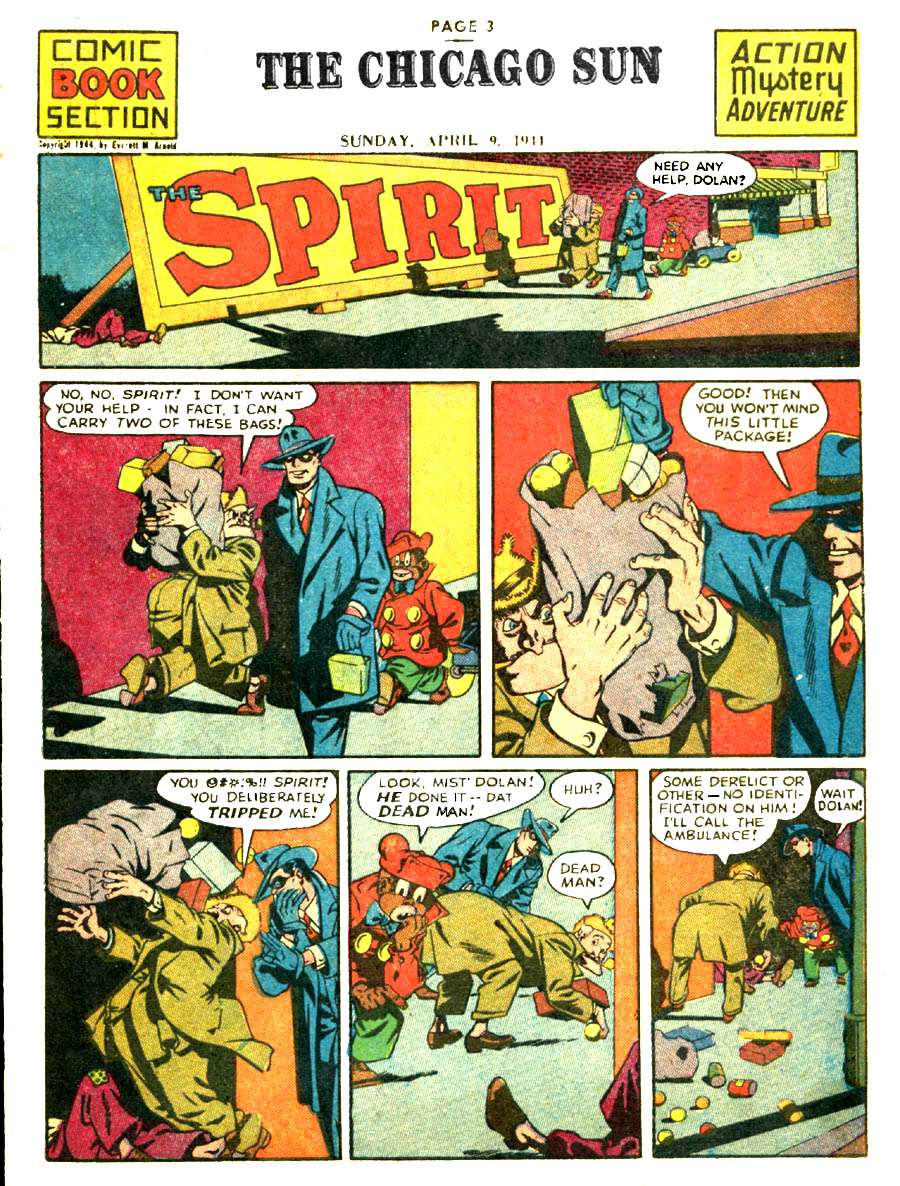 Comic Book Cover For The Spirit (1944-04-09) - Chicago Sun