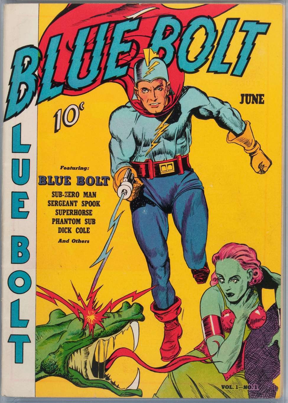 Comic Book Cover For Blue Bolt v1 1 (10 fiche) - Version 2