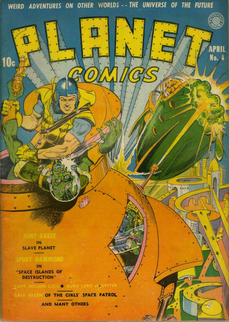 Comic Book Cover For Planet Comics 4 (paper/3fiche) - Version 2