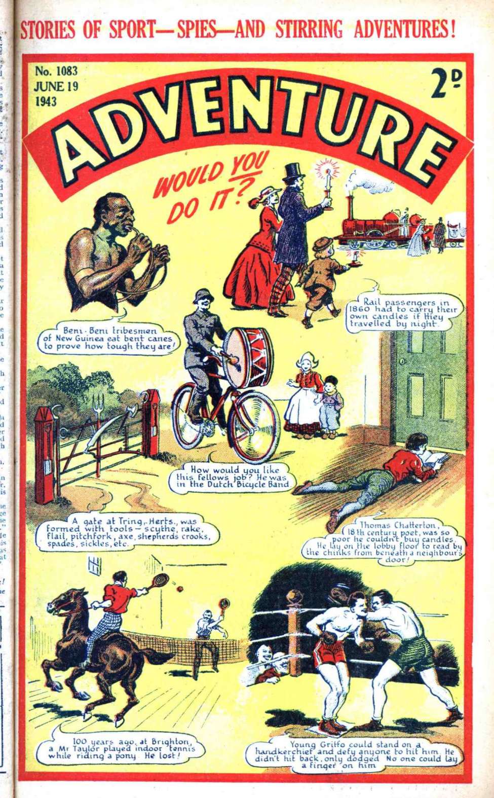 Comic Book Cover For Adventure 1083