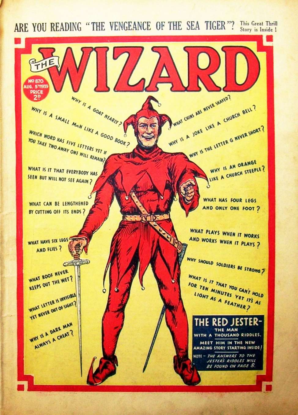 Comic Book Cover For The Wizard 870