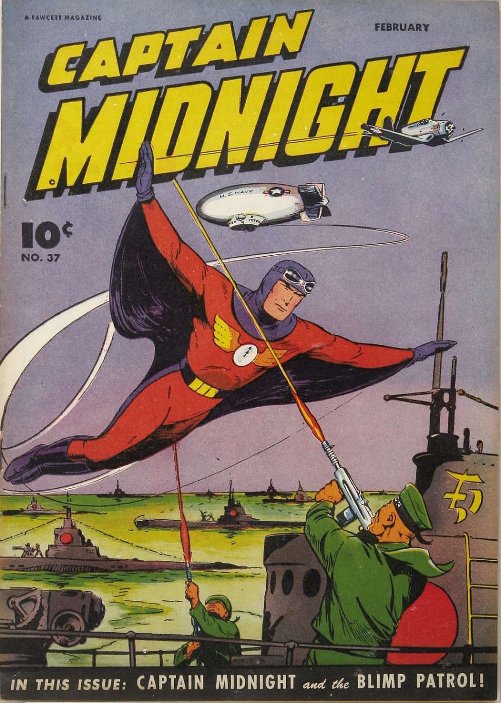 Comic Book Cover For Captain Midnight 37 - Version 1