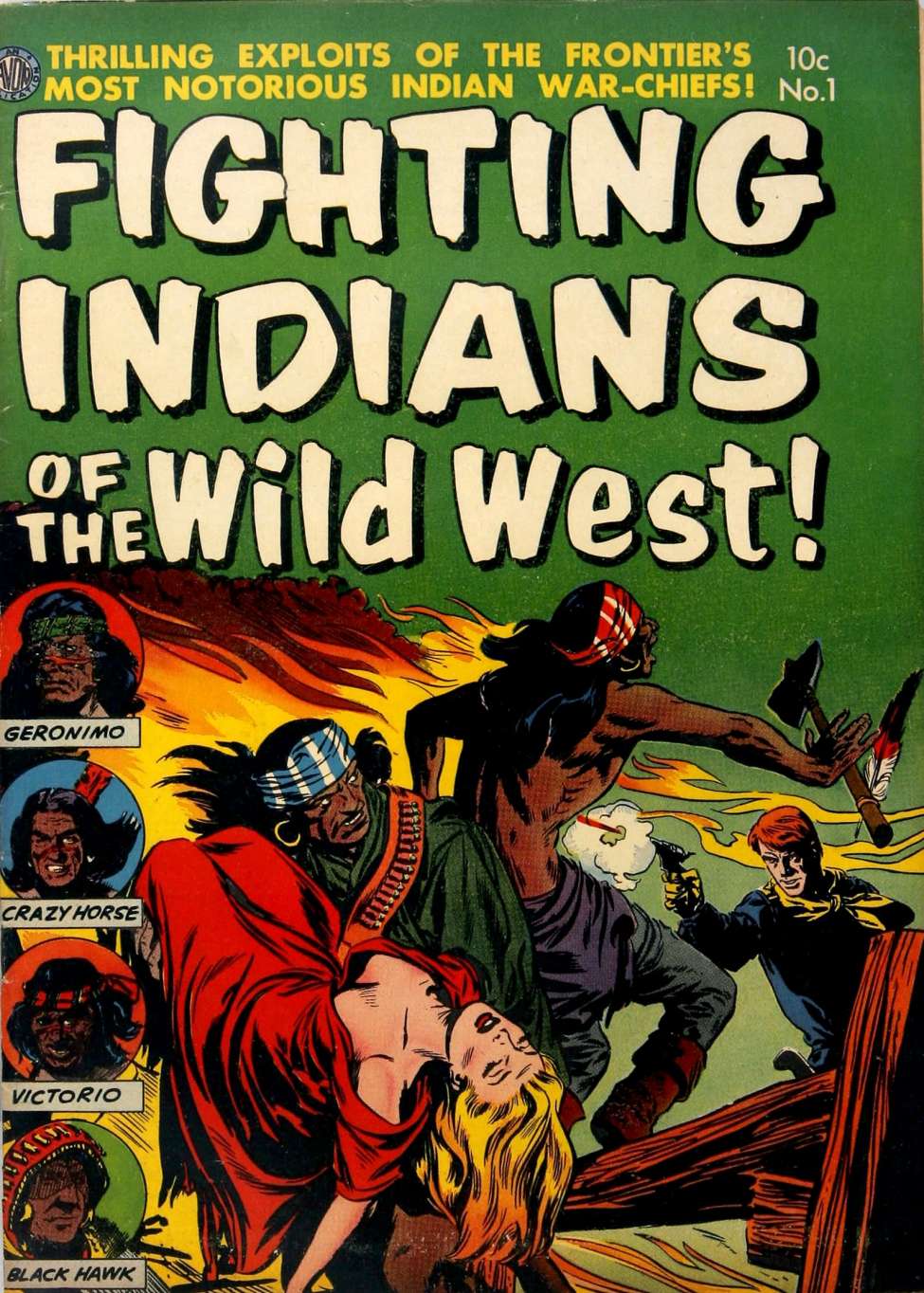 Comic Book Cover For Fighting Indians of the Wild West! 1