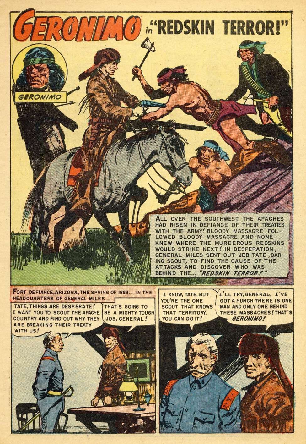 Comic Book Cover For Fighting Indians of the Wild West! #1