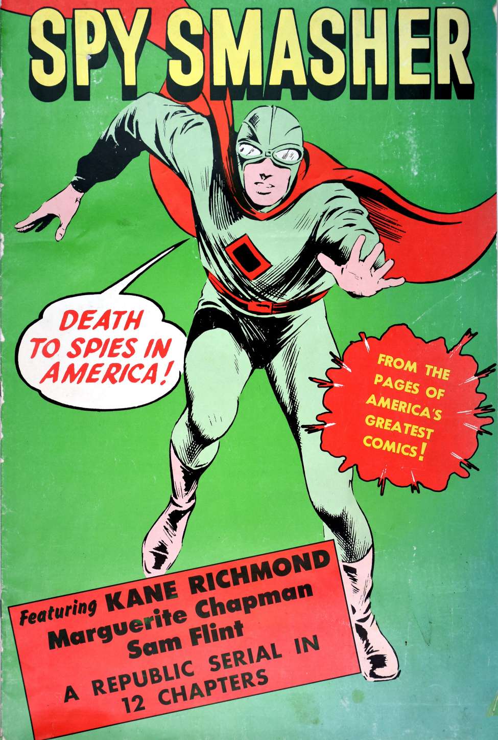 Comic Book Cover For Spy Smasher Serial Pressbook