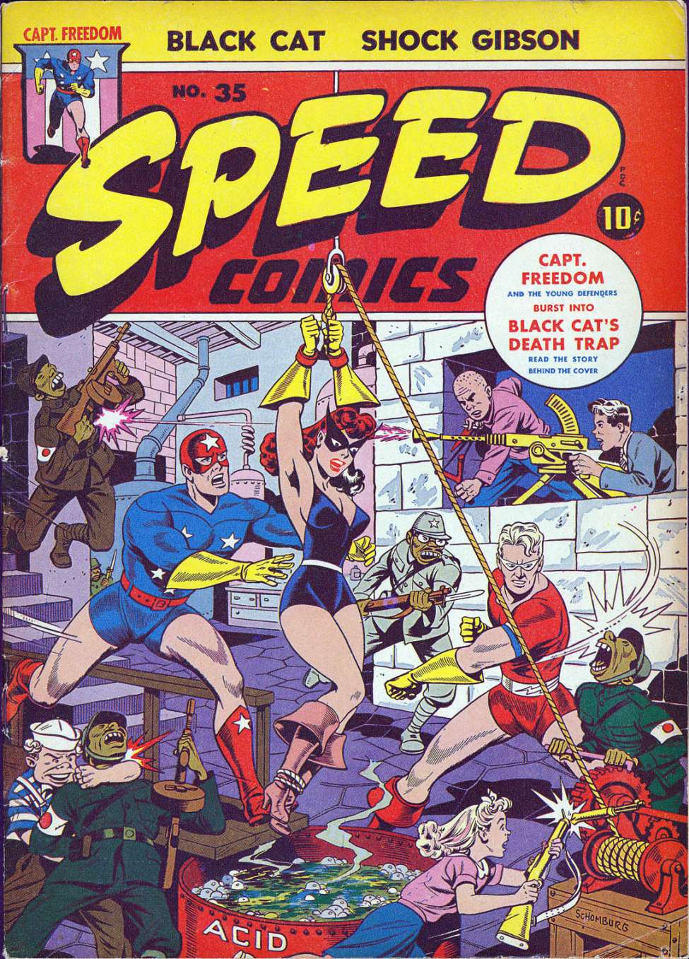 Comic Book Cover For Speed Comics 35 - Version 1