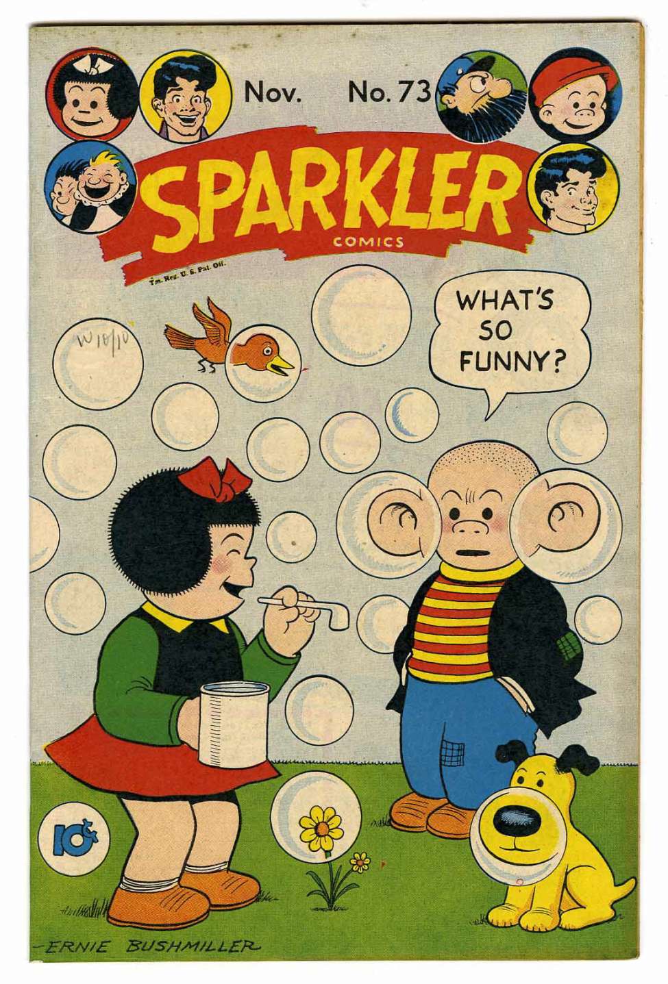 Comic Book Cover For Sparkler Comics 73