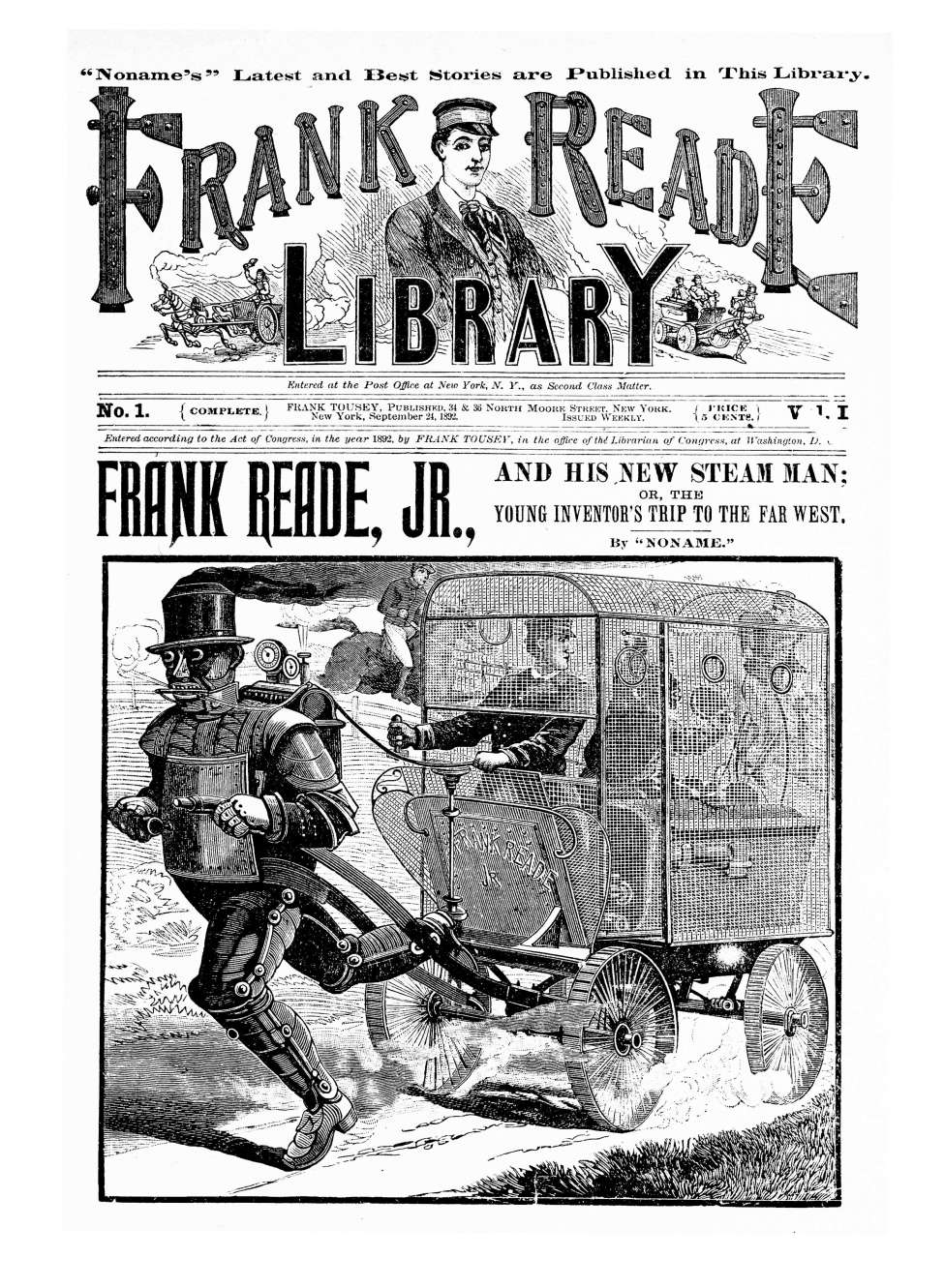Book Cover For v01 1 - Frank Reade Jr. and His New Steam Man