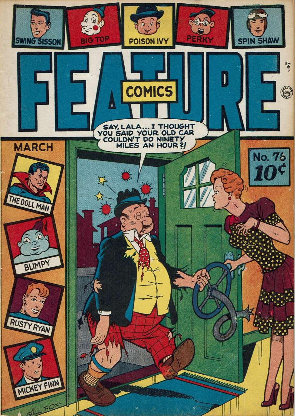 Comic Book Cover For Feature Comics 76