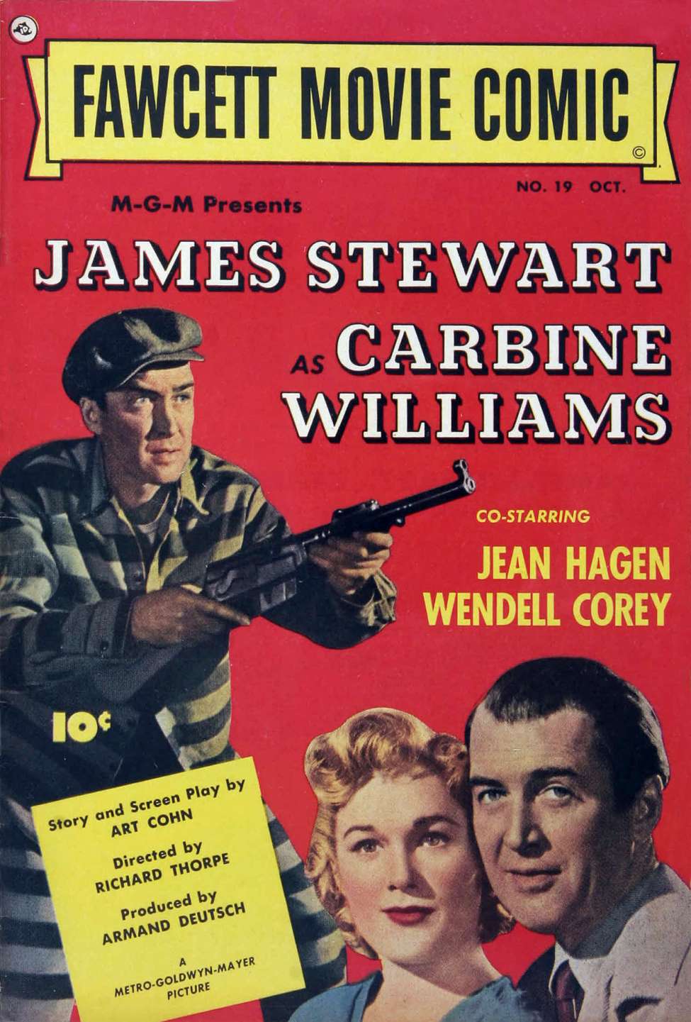 Comic Book Cover For Fawcett Movie Comic 19 - Carbine Williams