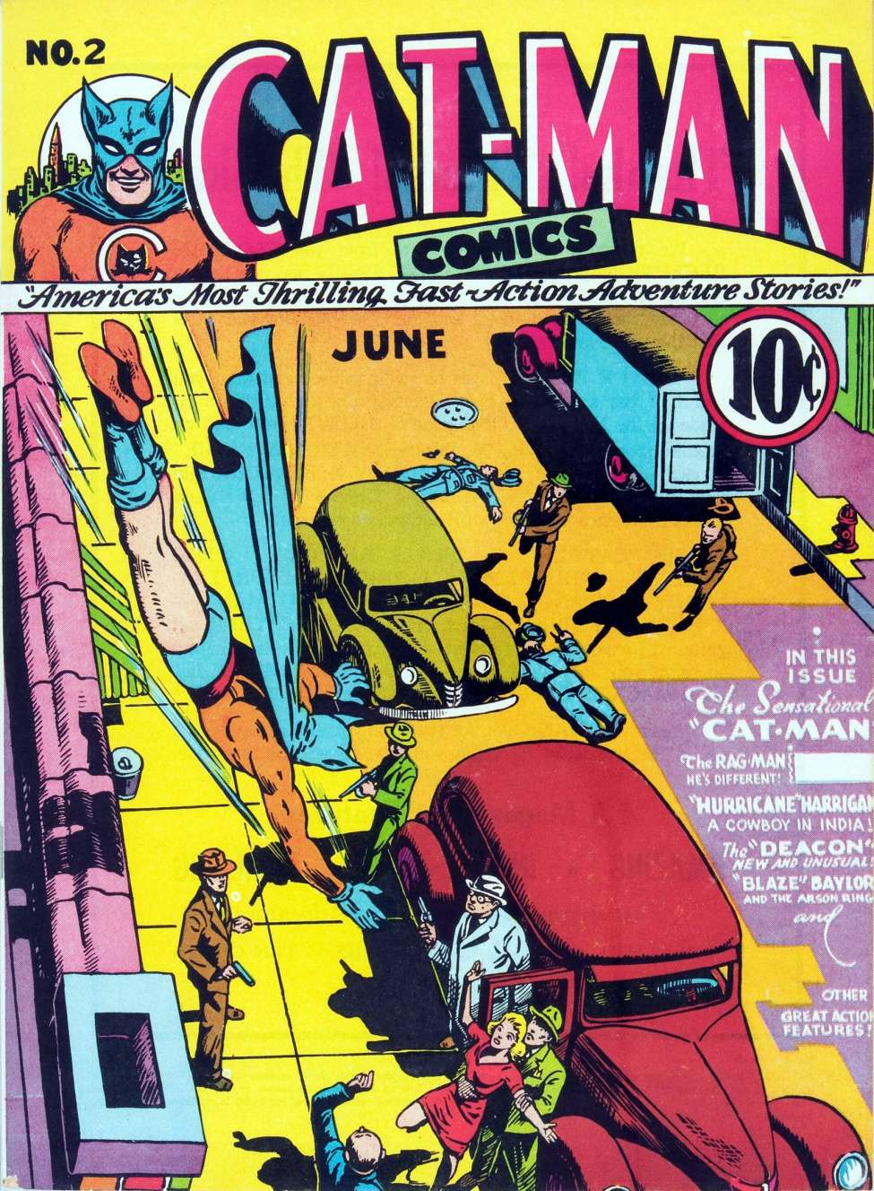 Comic Book Cover For Cat-Man Comics 2