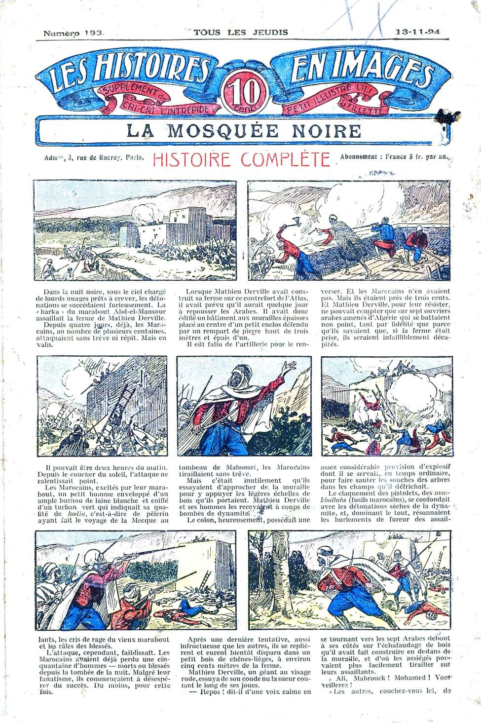 Book Cover For Les Histoires en Images 193 - La Mosquée Noire