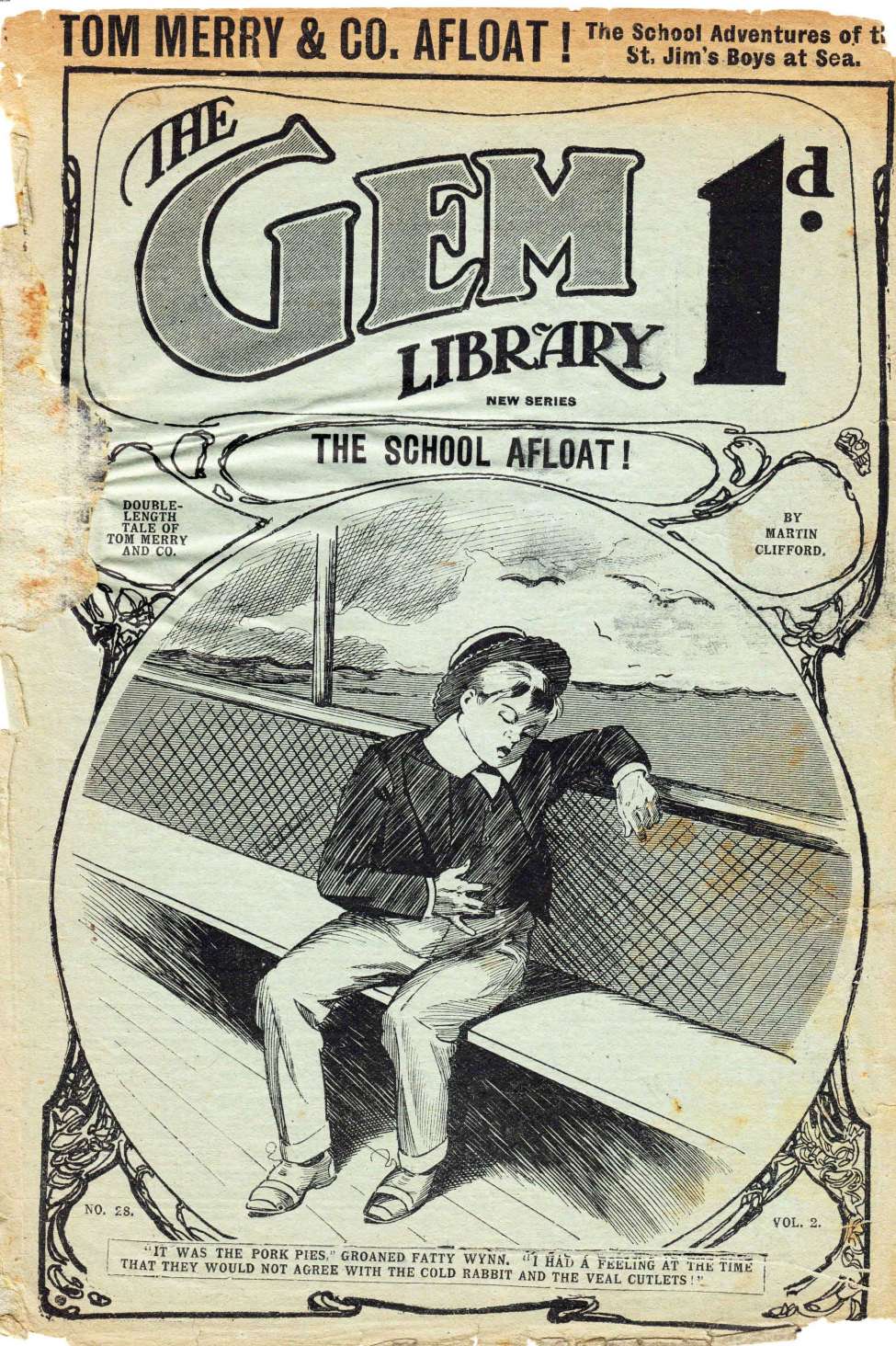 Comic Book Cover For The Gem v2 28 - Tom Merry & Co. Afloat