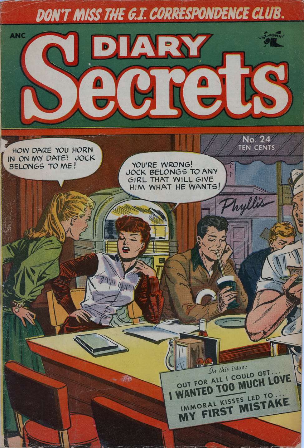 Comic Book Cover For Diary Secrets 24