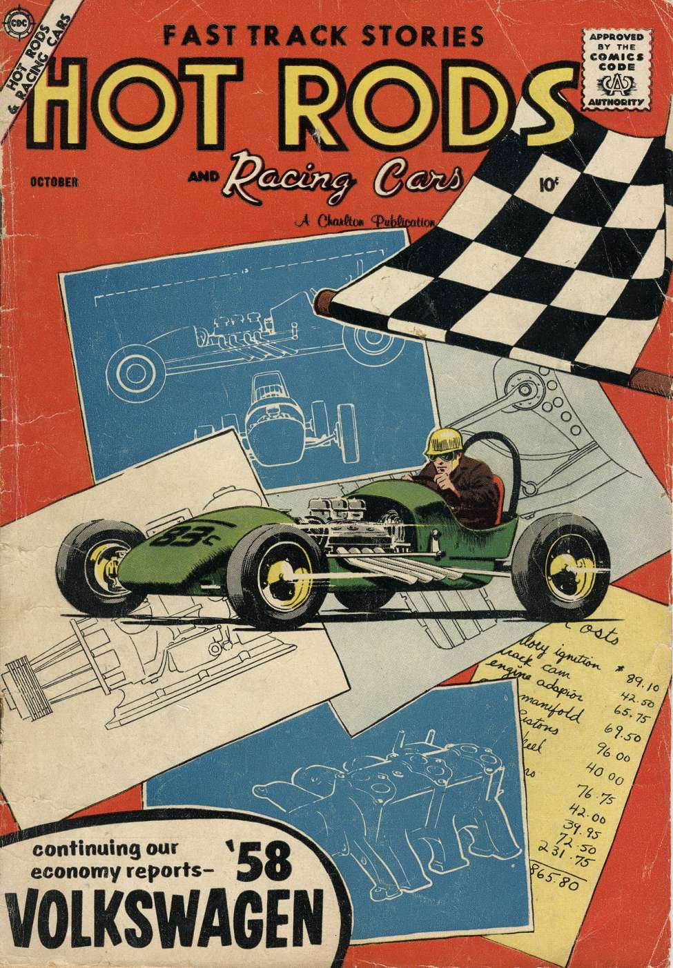 Comic Book Cover For Hot Rods and Racing Cars 37