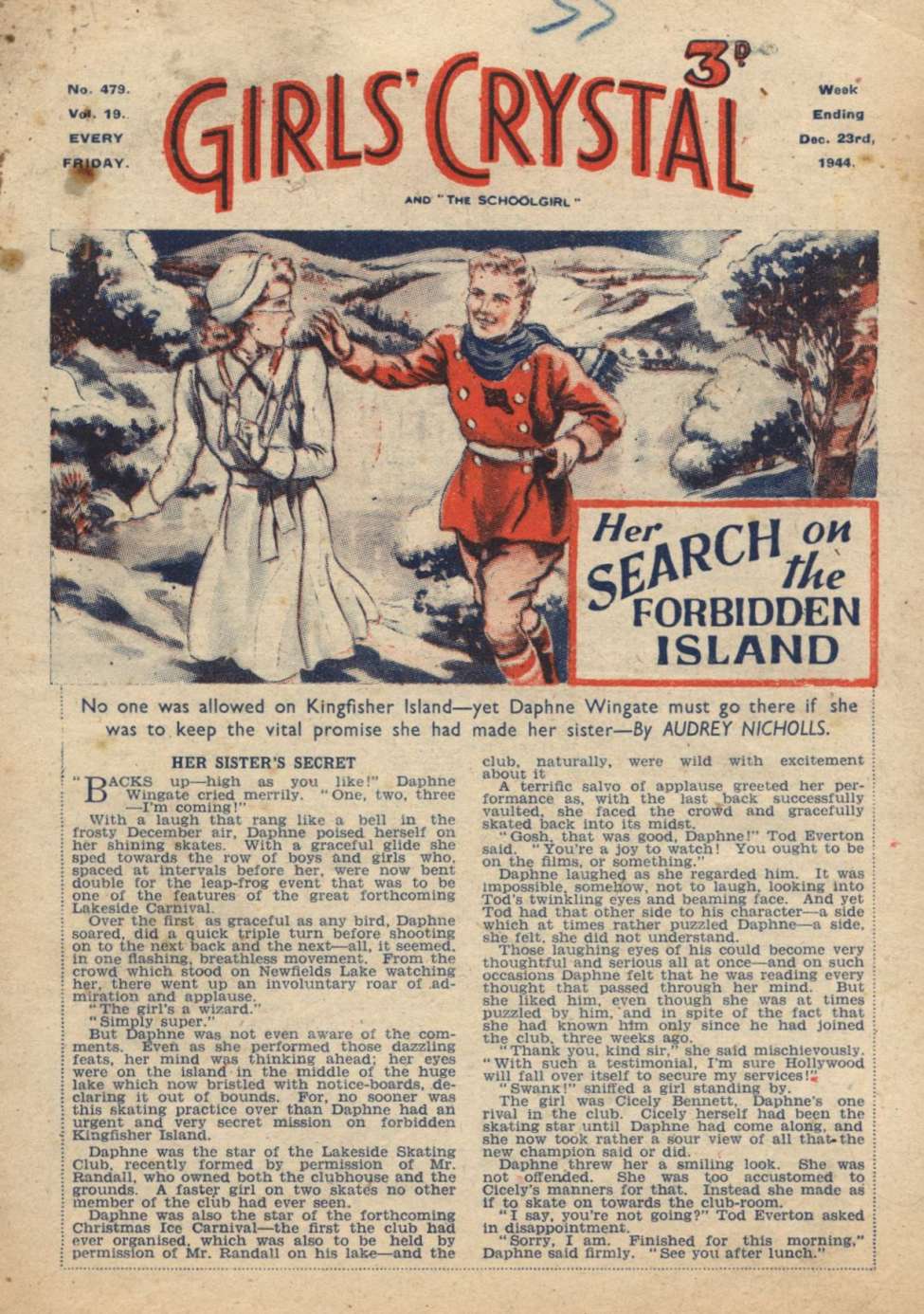 Comic Book Cover For Girls' Crystal 479 - Her Search On The Forbidden Island