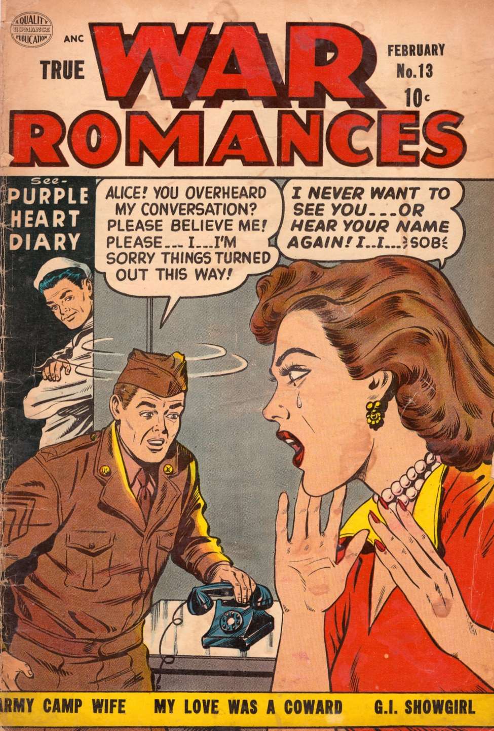 Comic Book Cover For True War Romances 13