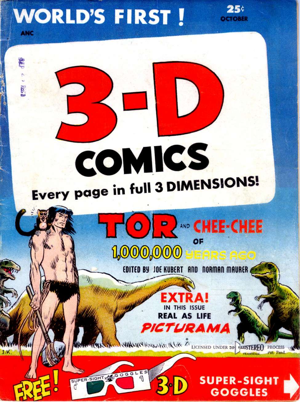 Comic Book Cover For 3D Comics 2a Tor (b&w) - Version 3