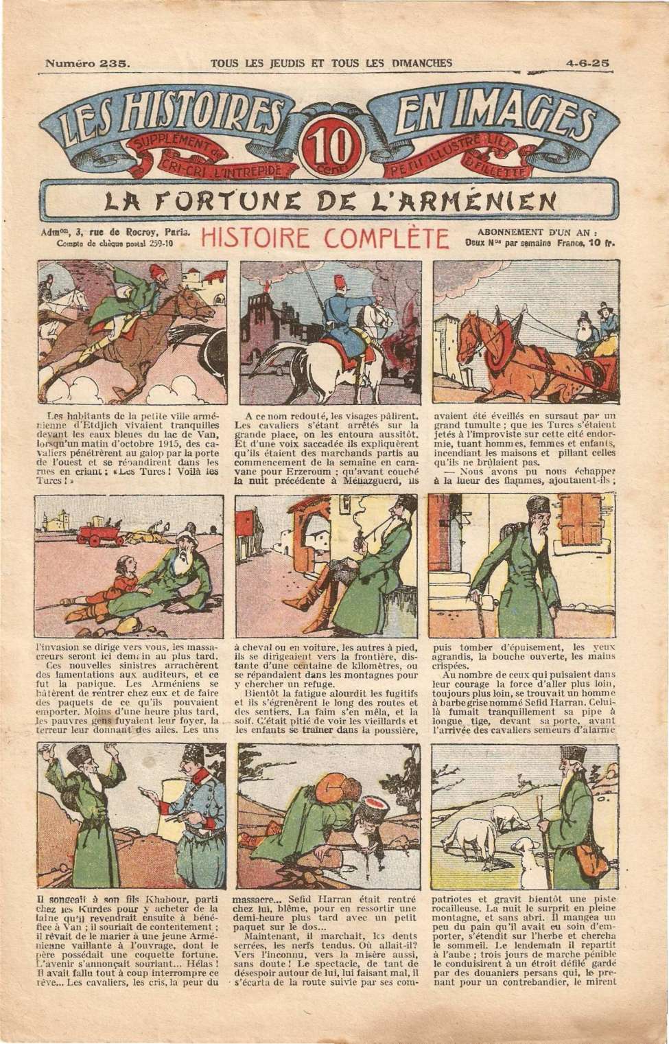Book Cover For Les Histoires en Images 235 - La Fortune de l`arménien
