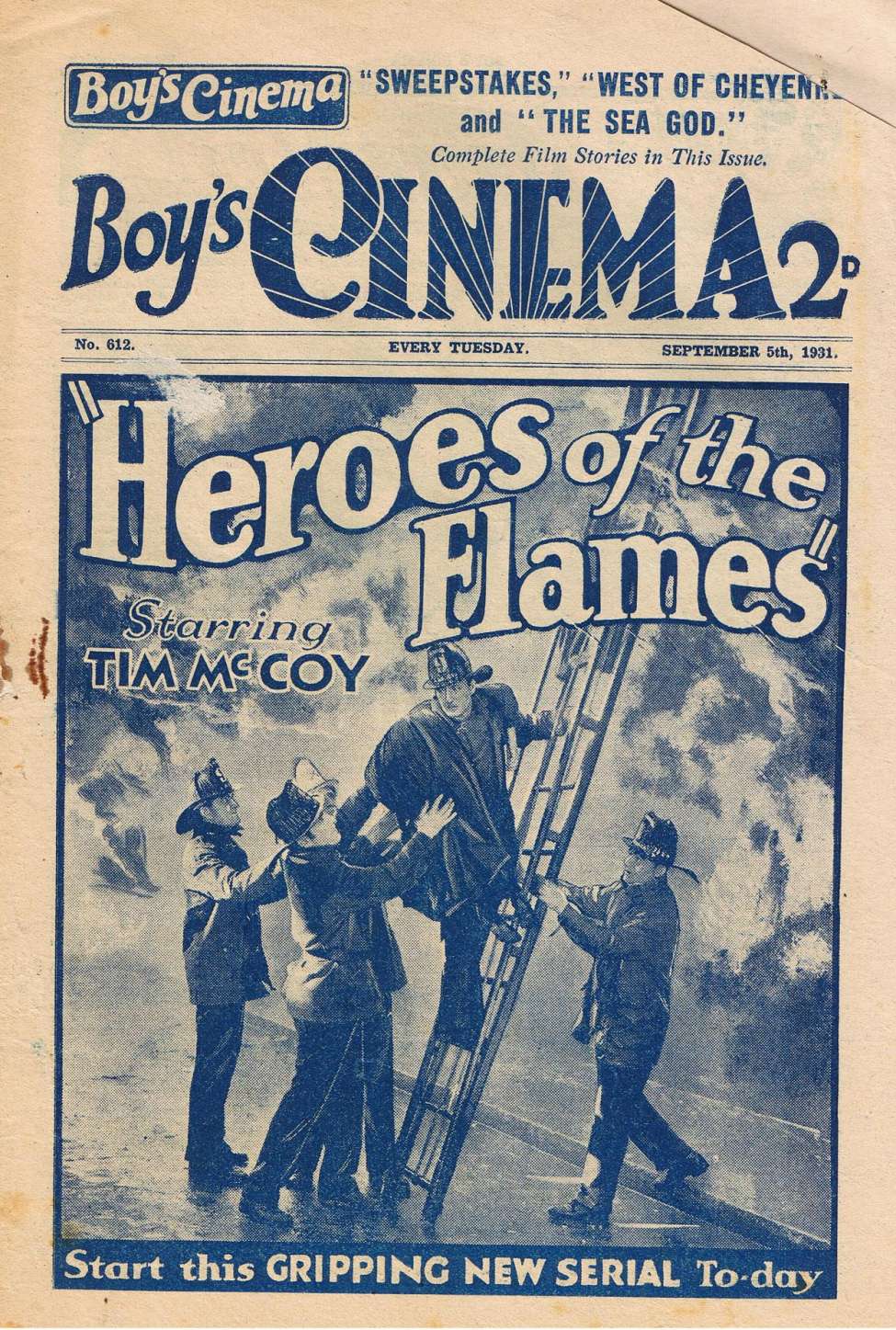 Book Cover For Boy's Cinema 612 - Heroes of the Flames - Tim McCoy