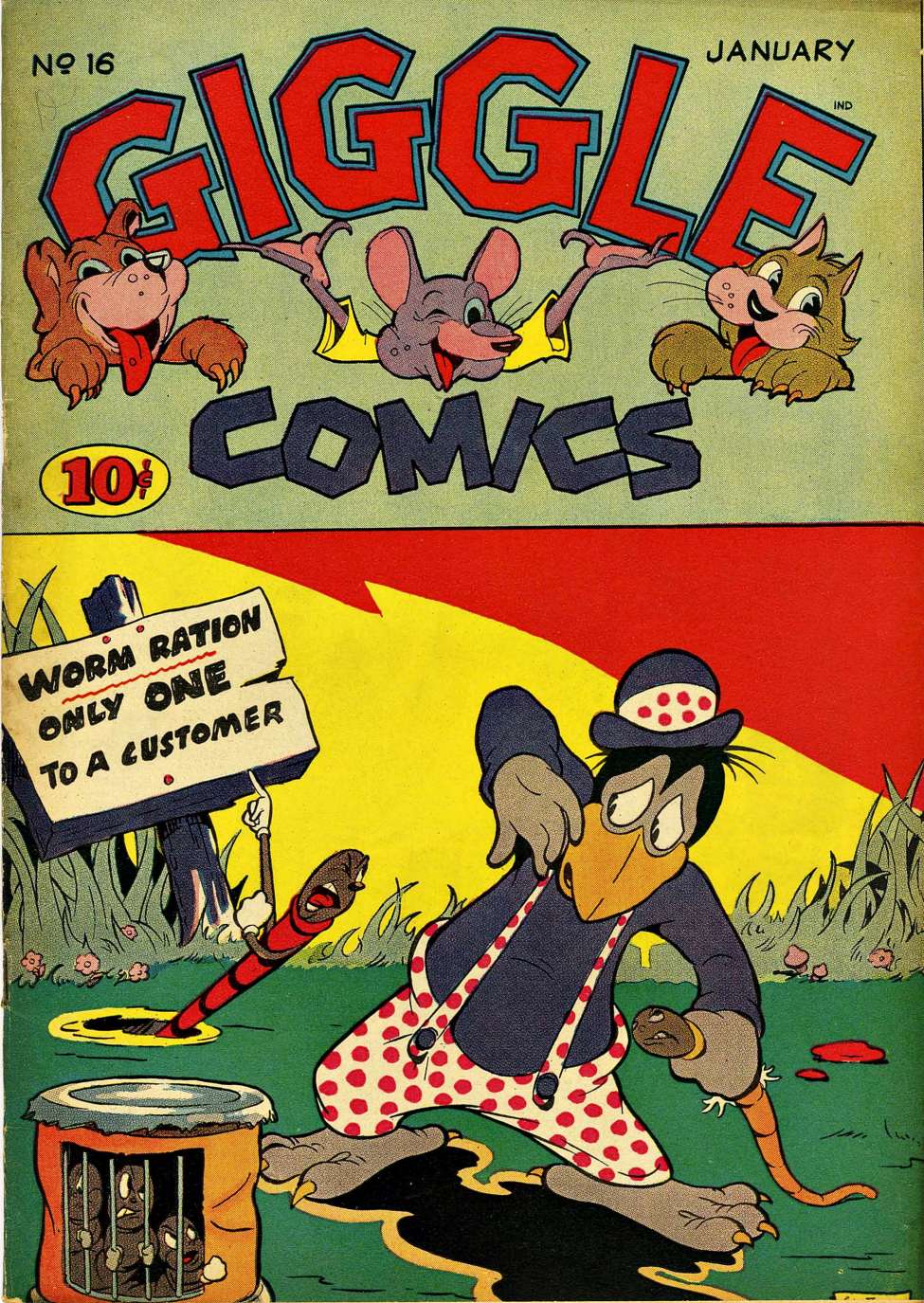 Comic Book Cover For Giggle Comics 16