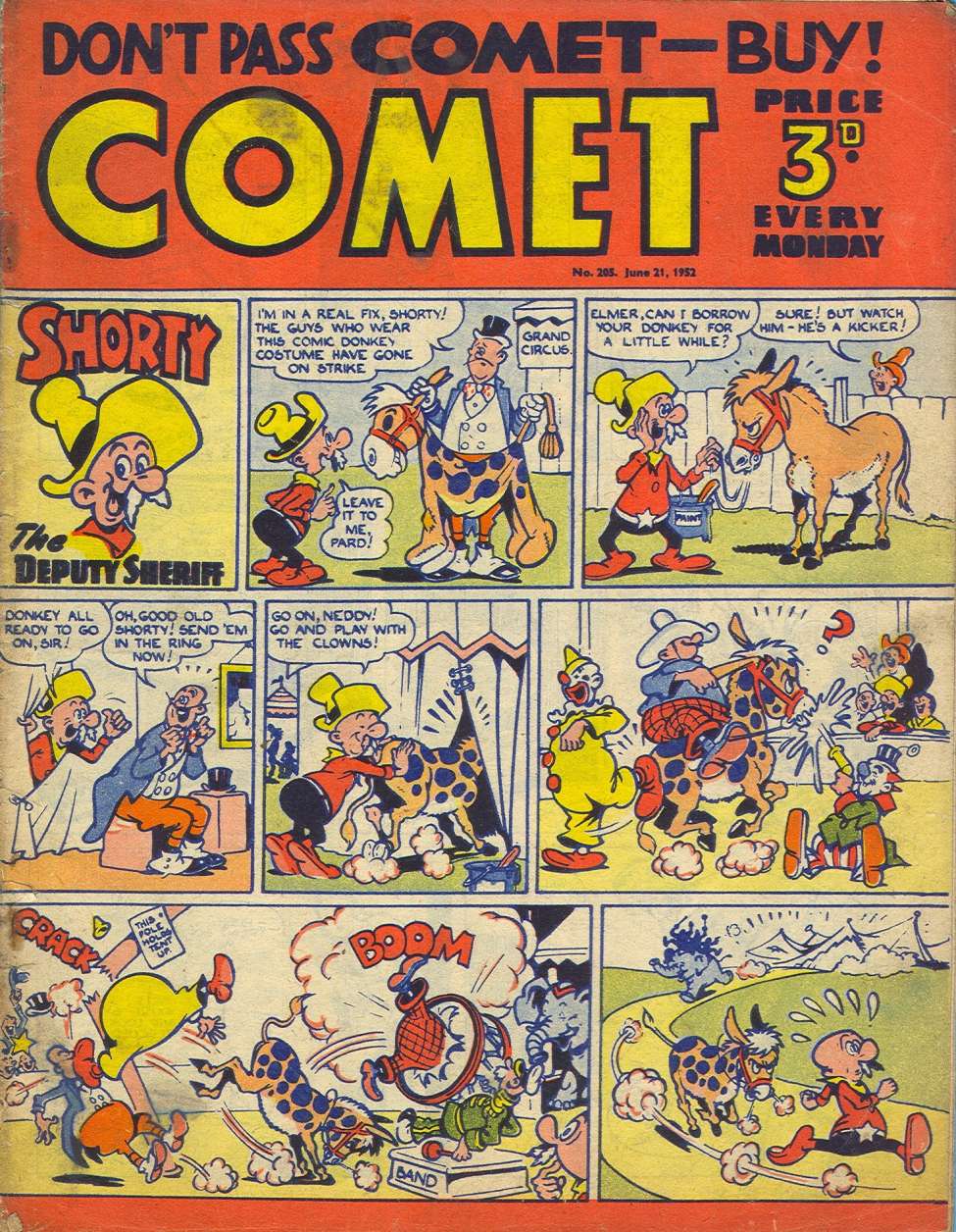 Comic Book Cover For The Comet 205
