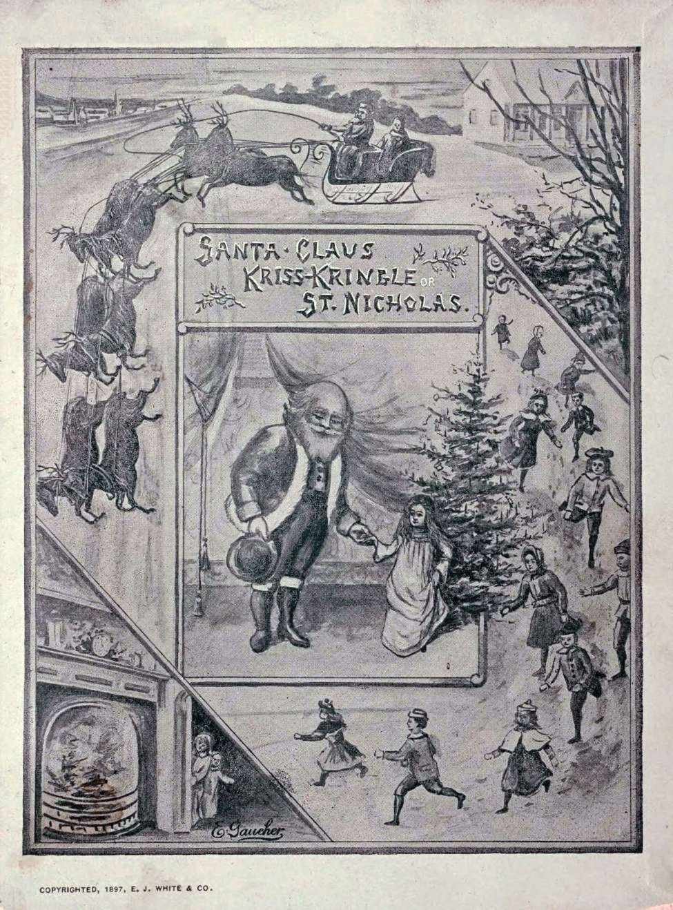 Book Cover For Santa Claus, Kriss Kringle, or St. Nicholas