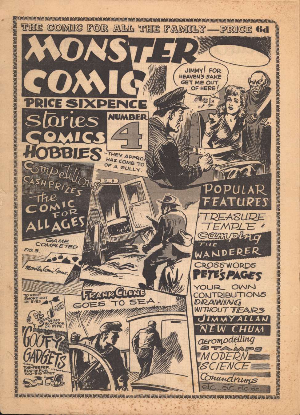 Book Cover For Monster Comic 4