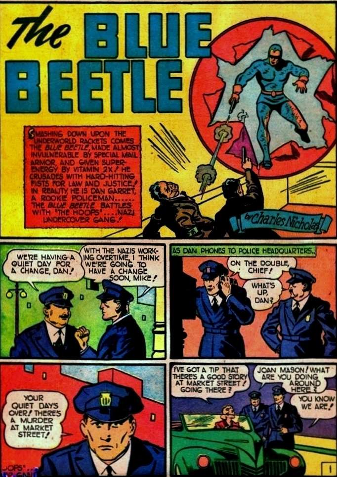 Comic Book Cover For Blue Beetle Mystery Men Comics Compilation Part 3 (of 3)