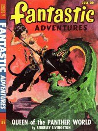 Large Thumbnail For Fantastic Adventures v10 7 - Queen of the Panther World - Berkeley Livingston
