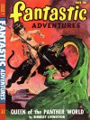 Cover For Fantastic Adventures v10 7 - Queen of the Panther World - Berkeley Livingston