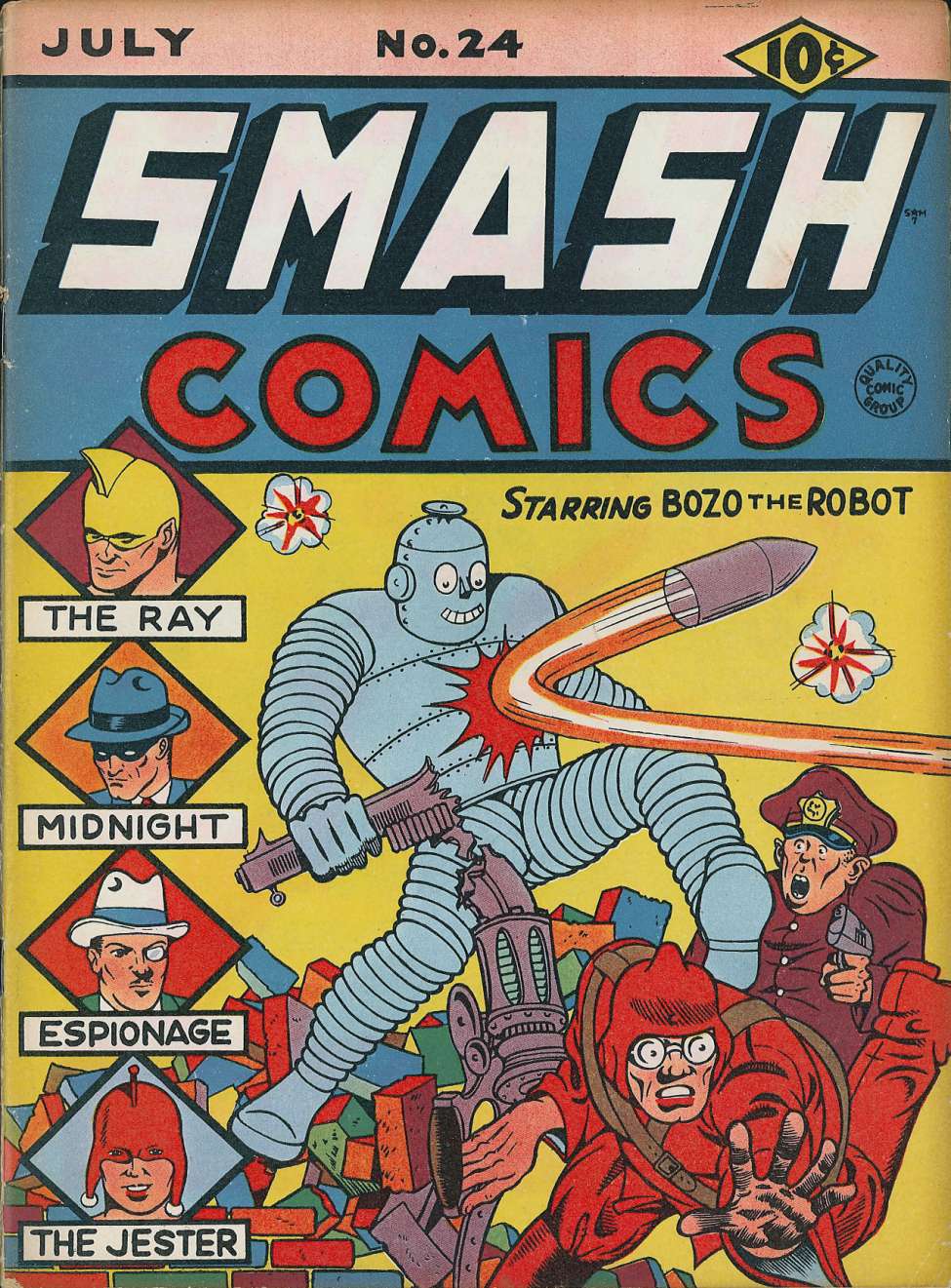 Comic Book Cover For Smash Comics 24