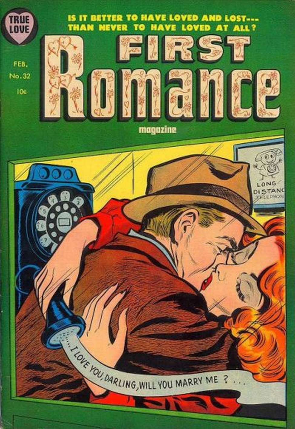 Comic Book Cover For First Romance Magazine 32