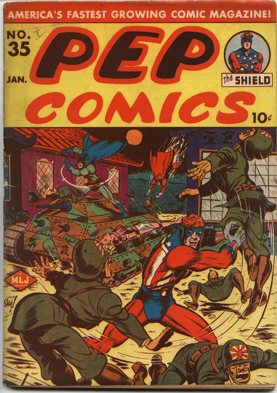 Comic Book Cover For Pep Comics 35