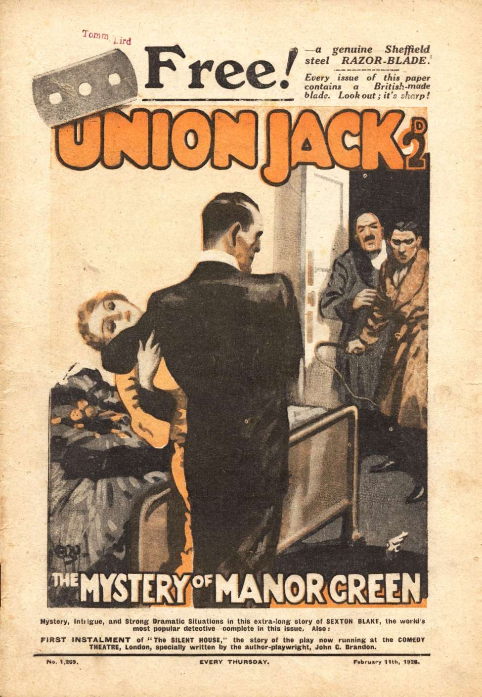 Book Cover For The Union Jack 1269 - The Mystery of Manor Green