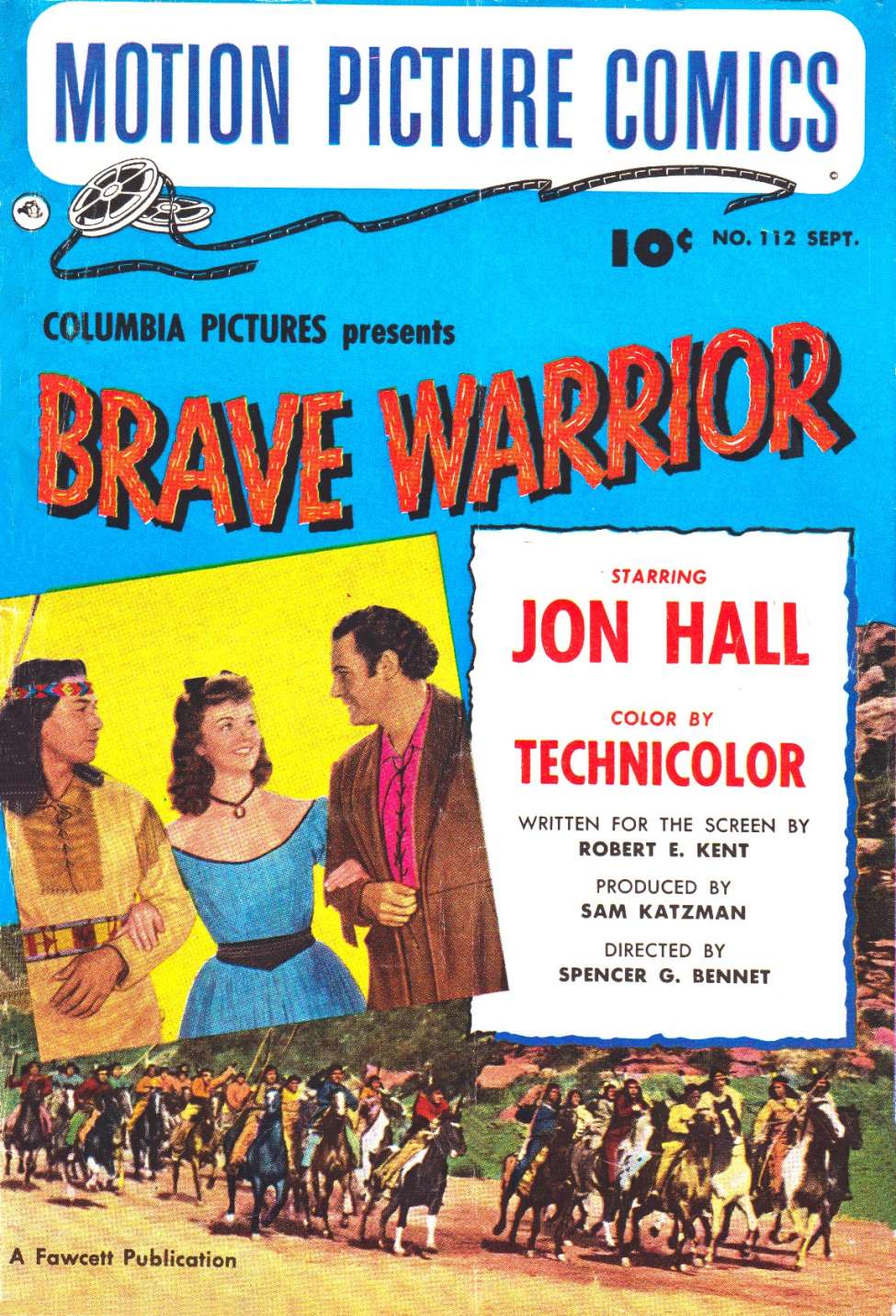 Comic Book Cover For Motion Picture Comics 112 Brave Warrior
