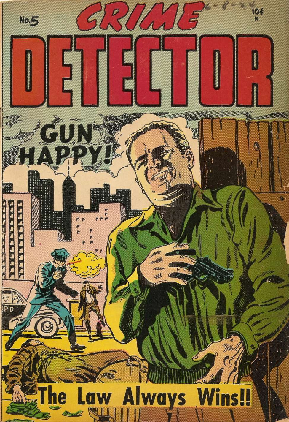 Comic Book Cover For Crime Detector 5
