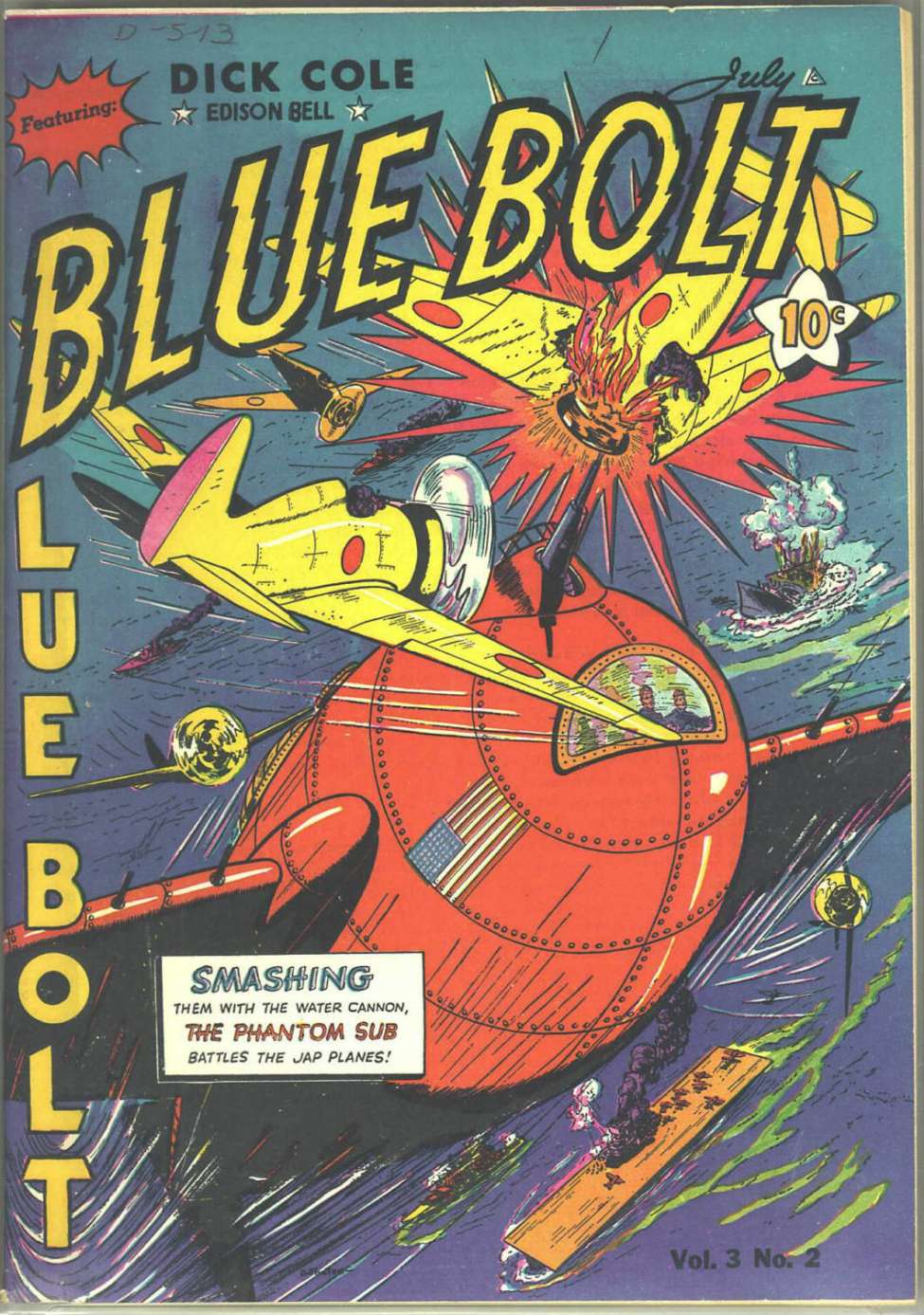 Comic Book Cover For Blue Bolt v3 2 - Version 1