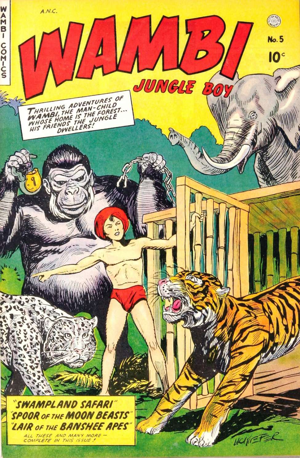 Comic Book Cover For Wambi, Jungle Boy 5