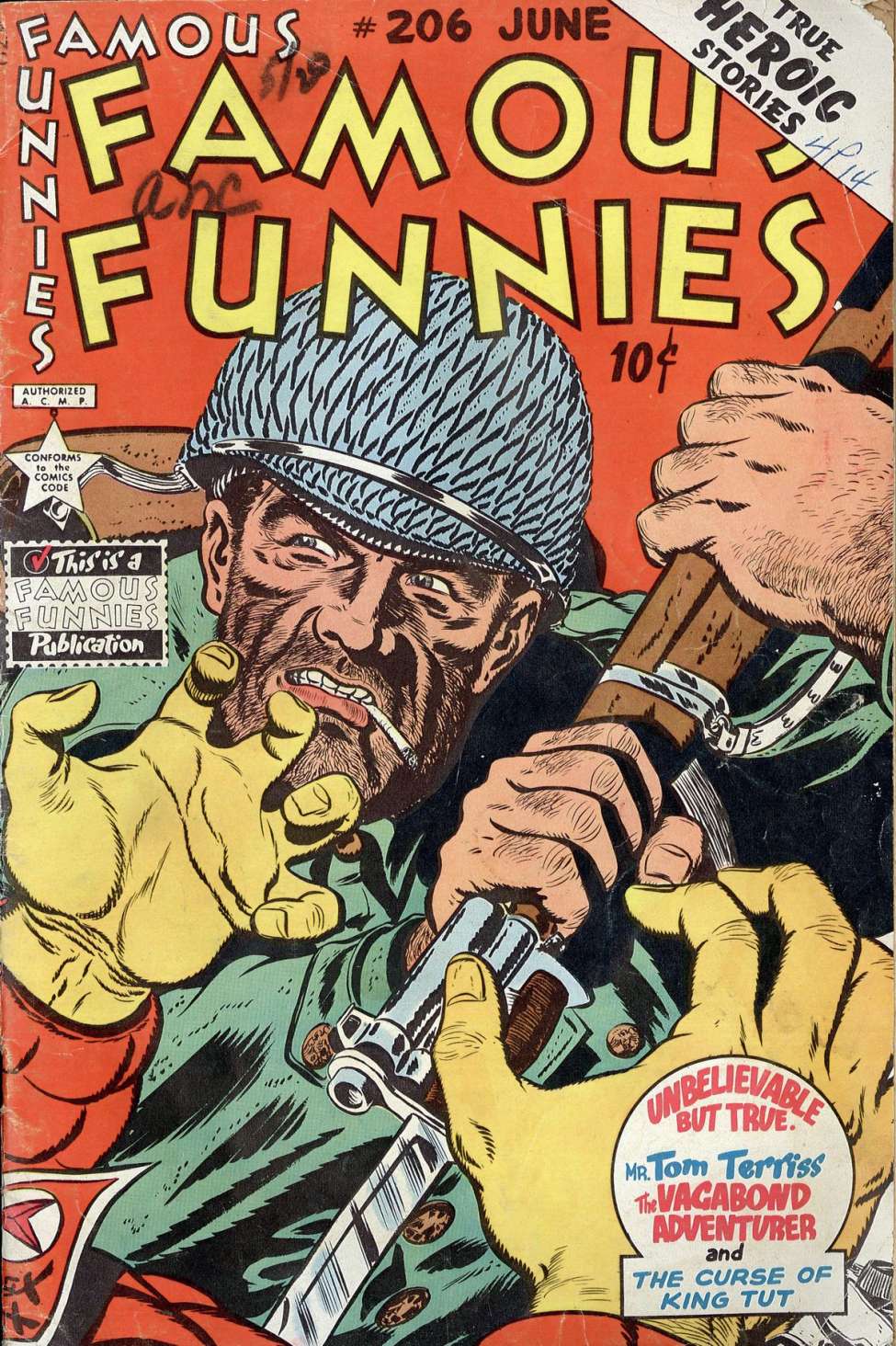 Comic Book Cover For Famous Funnies 206
