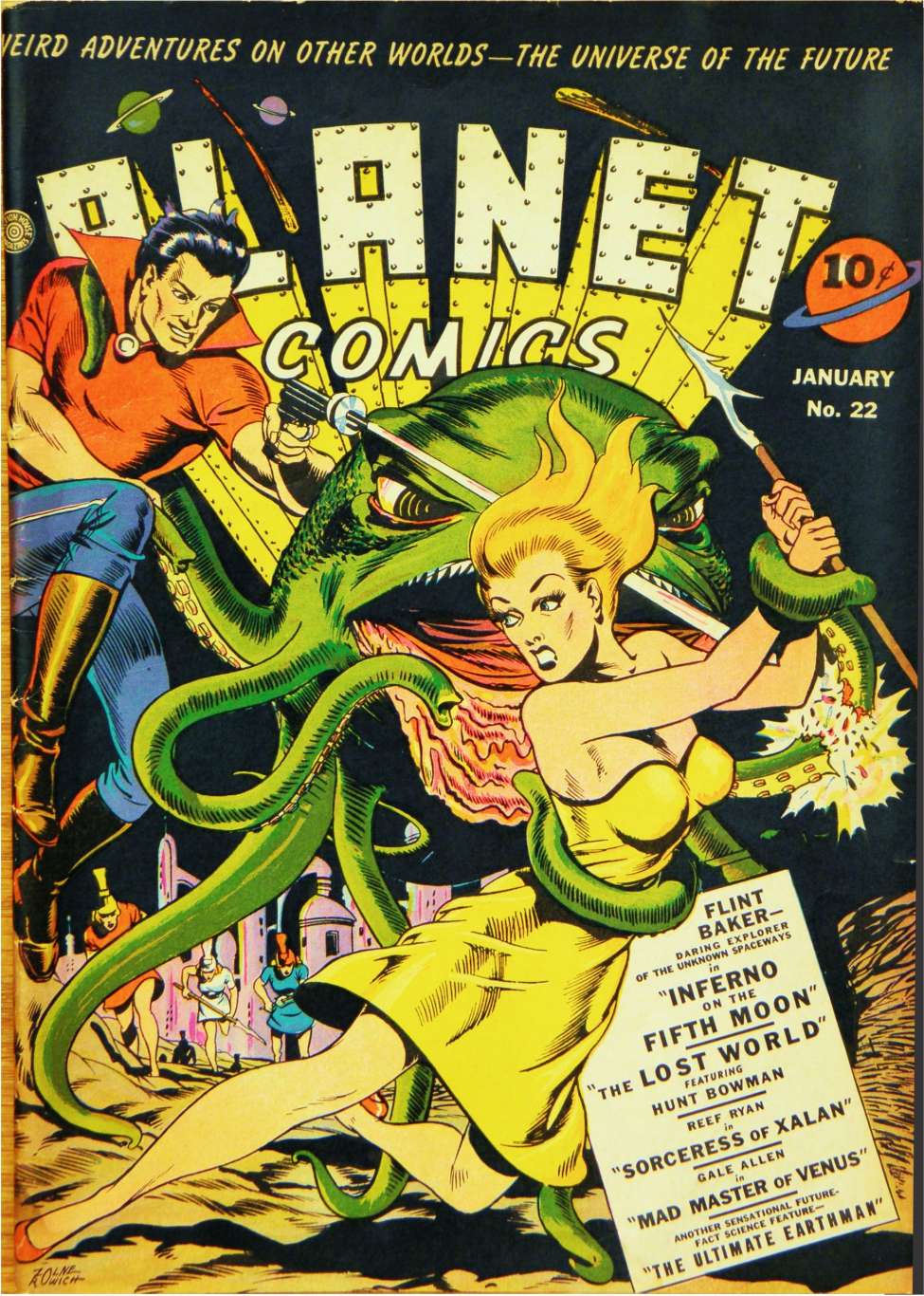 Comic Book Cover For Planet Comics 22