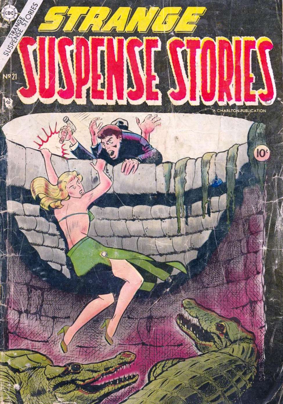 Comic Book Cover For Strange Suspense Stories 21