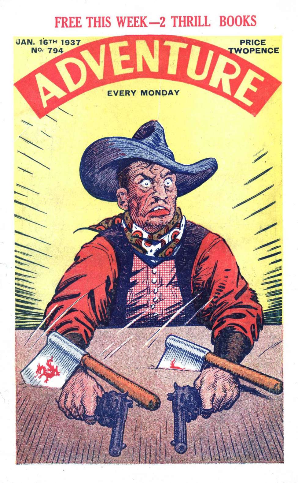 Comic Book Cover For Adventure 794 - The Hatchet Man of Red Gulch