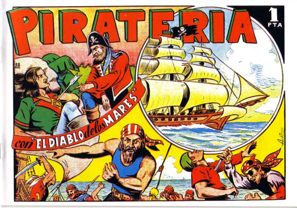 Comic Book Cover For El Diablo de los Mares 18 - Pirateria