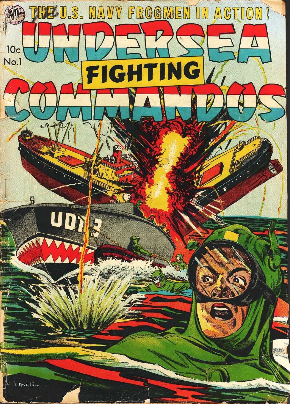 Comic Book Cover For Fighting Undersea Commandos 1