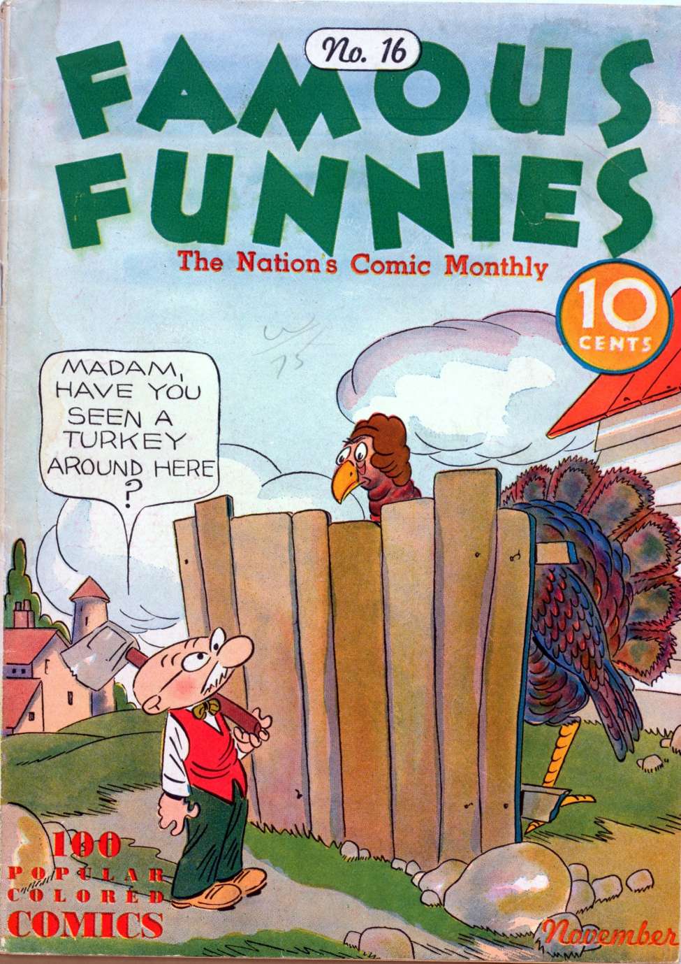Comic Book Cover For Famous Funnies 16